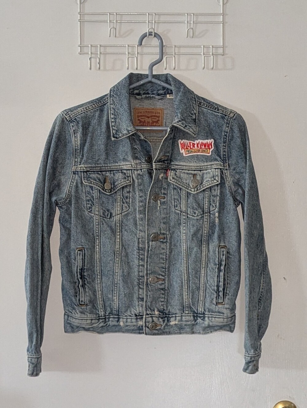 Vintage Levi's Trucker Denim Jacket with Killer Klowns From Outer Space Patch